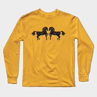 Horse mirror image Long Sleeve T-Shirt